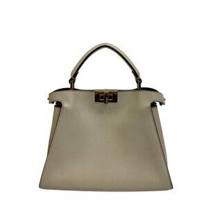 FENDI Beige Peekaboo Shoulder Bag